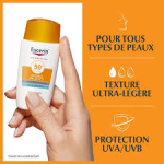 EUCERIN HYDRO PROTECT FLUIDE ULTRA LEGERSPF 50+ TOUS TYPES DE PEAUX – Image 3