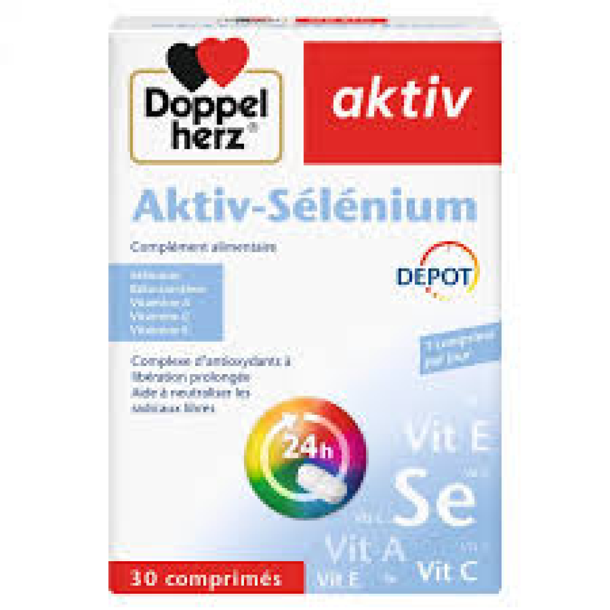 DOPPEL HERZ AKTIV SELENIUM 30 COMPRIMES – Image 1