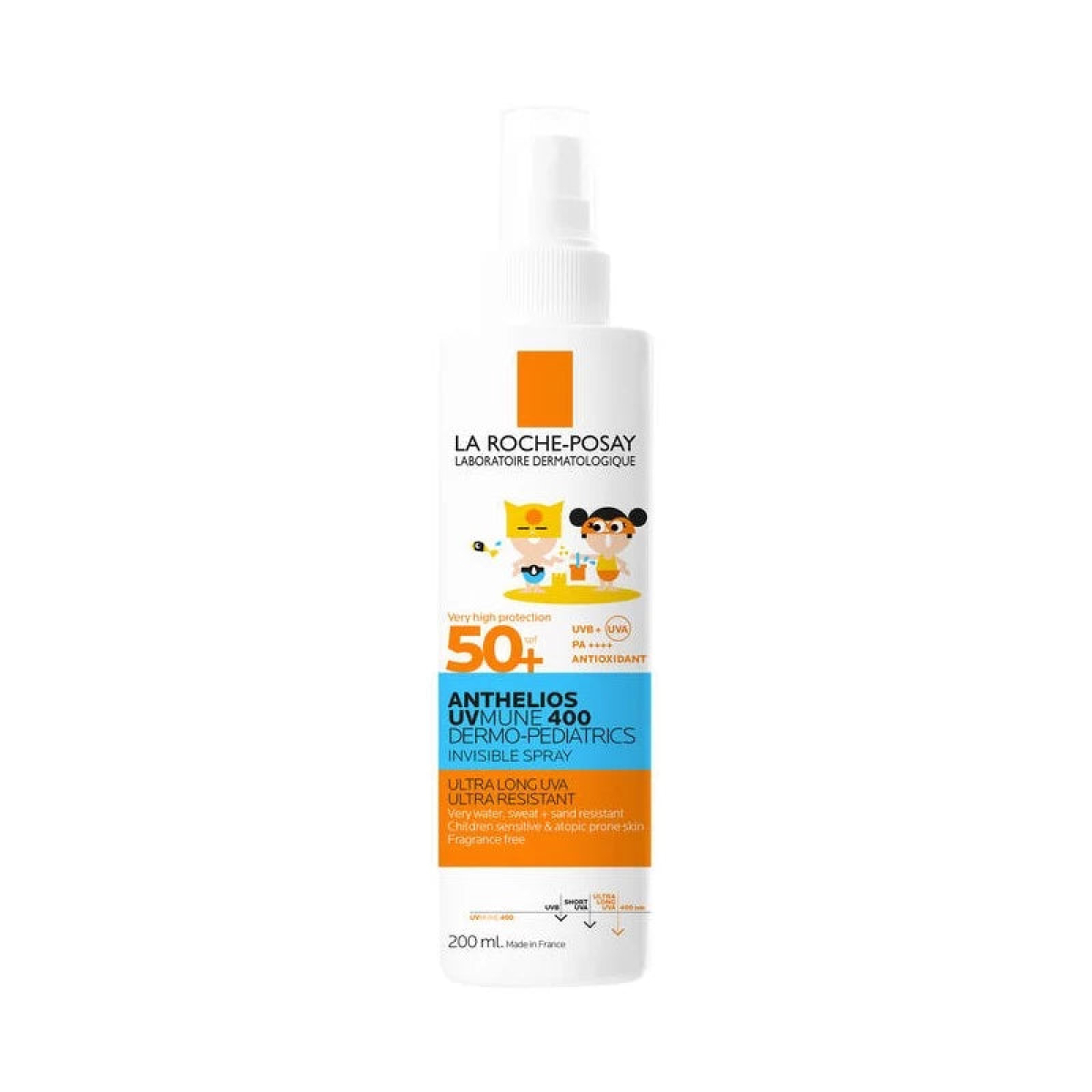 ROCHE POSAY ANTHELIOS UVMUNE 400 DERMO-PEDIATRICS SPRAY INVISIBLE SPF50+ 200ML – Image 1