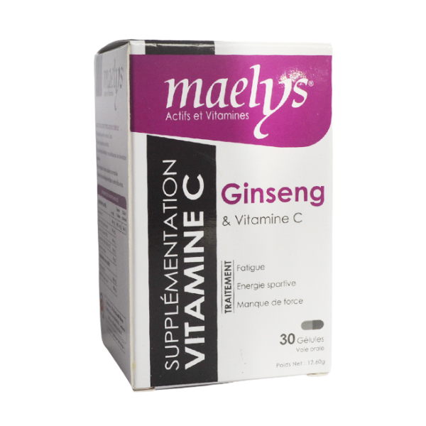 Maelys Ginseng et vitamine C 30 gélules