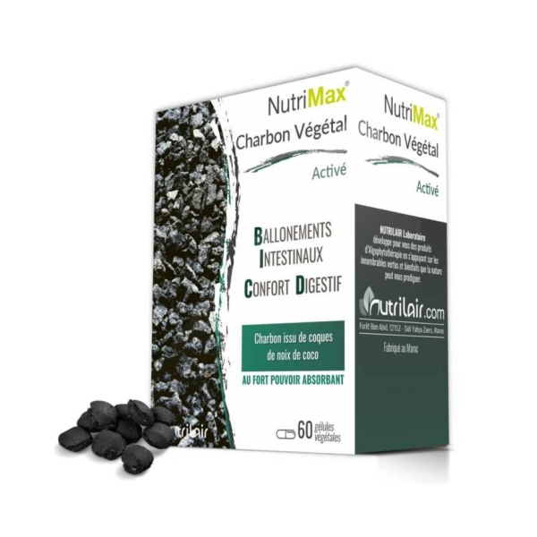 NUTRIMAX CHARBON VEGETAL ACTIVE 60 gelules