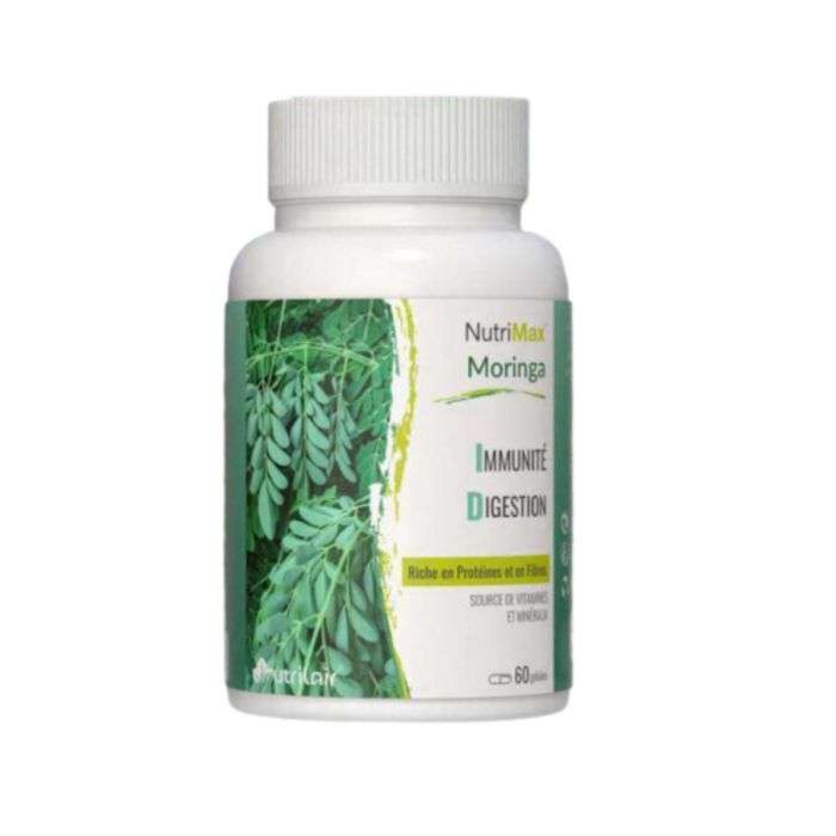 NUTRIMAX MORINGA 60 GELULES DOSEES A 380 G – Image 1