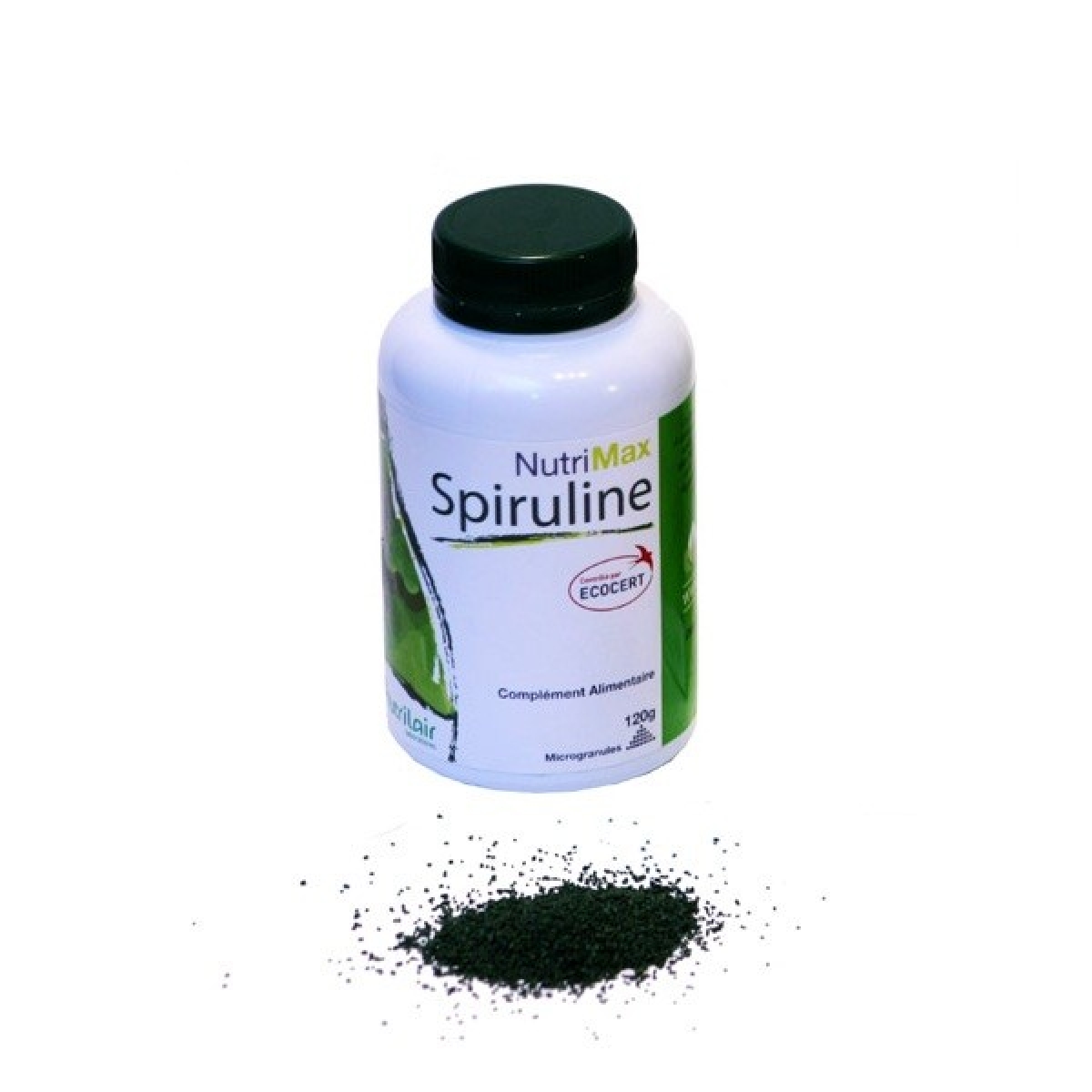 NUTRIMAX SPIRULINE 100% BIO 60 G MICROGRANULES TONUS ET VITALITÉ – Image 1