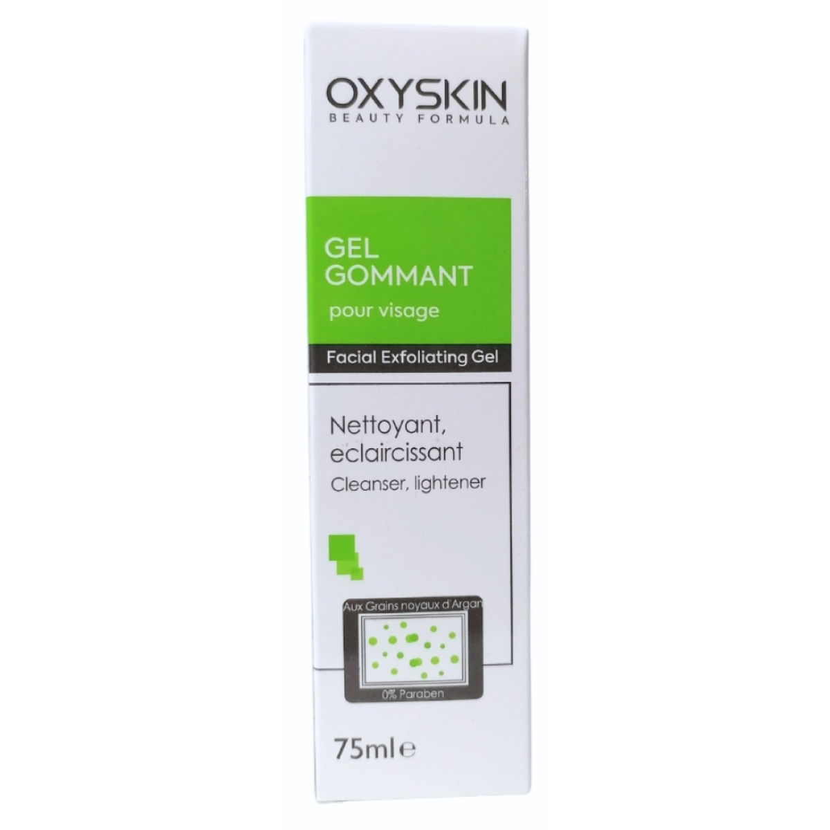 OXYSKIN GEL GOMMANT POUR VISAGE NETTOYANT ECLAIRCISSANT 75 ML – Image 1