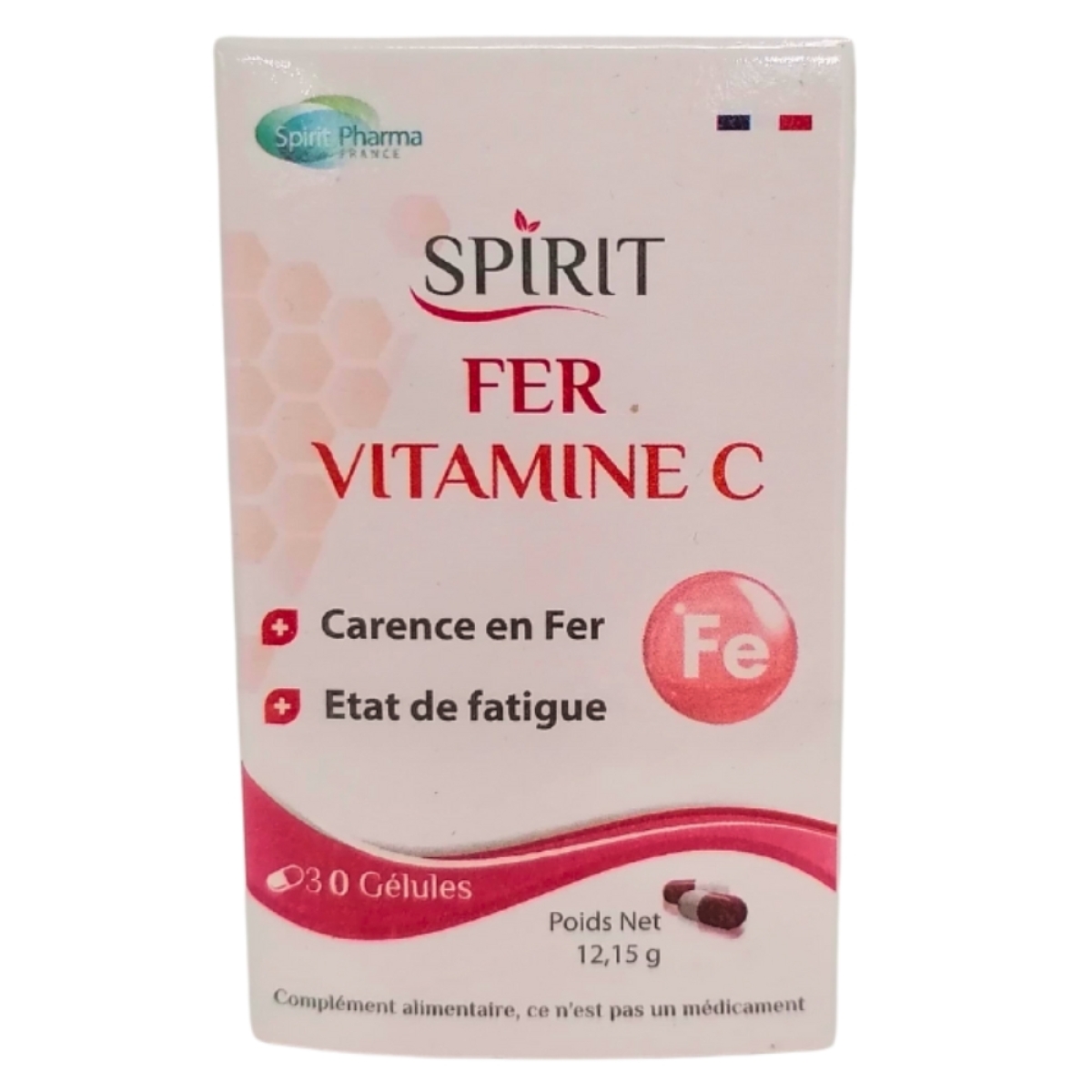 Spirit Pharma Fer et Vitamine C Etat de Fatigue – 30 Gélules – Image 1