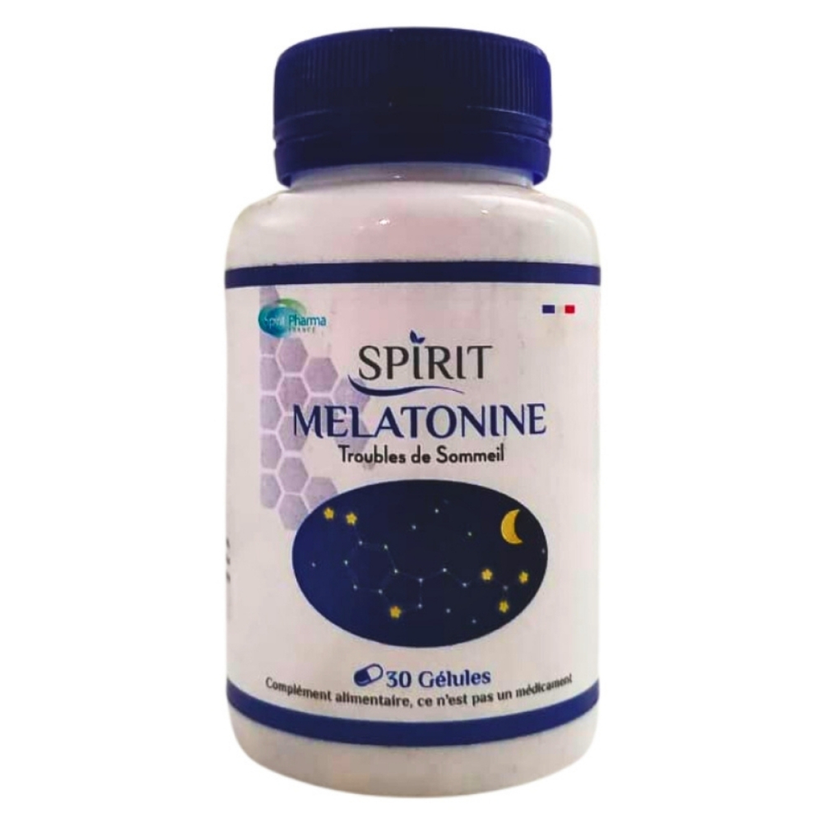 Spirit Pharma Mélatonine Troubles de Sommeil – 30 Gélules – Image 1