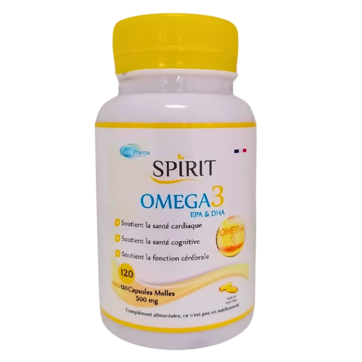 Spirit Pharma Oméga 3 EPA et DHA 500mg – 120 Capsules – Image 1