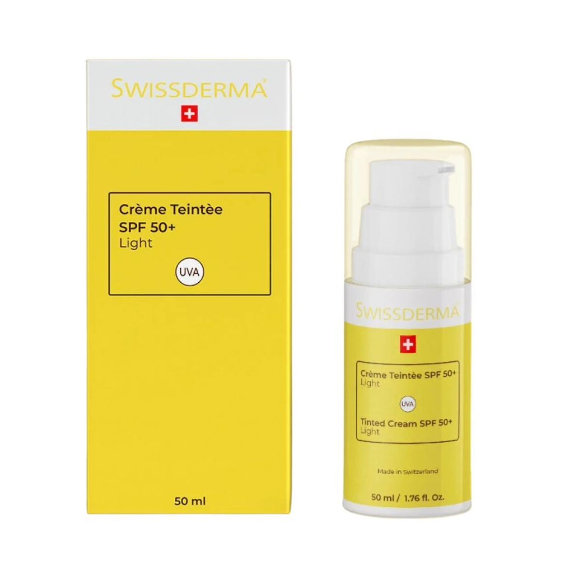 SWISSDERMA CREME TEINTEE SPF 50+ TEINTE CLAIRE 50 ML – Image 1
