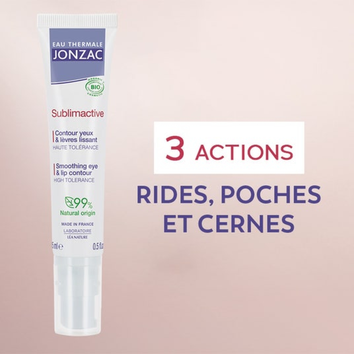 LEA NATURE EAU THERMALE JONZAC SUBLIMACTIVE CONTOUR YEUX ET LEVRES LISSANT 15ML – Image 2