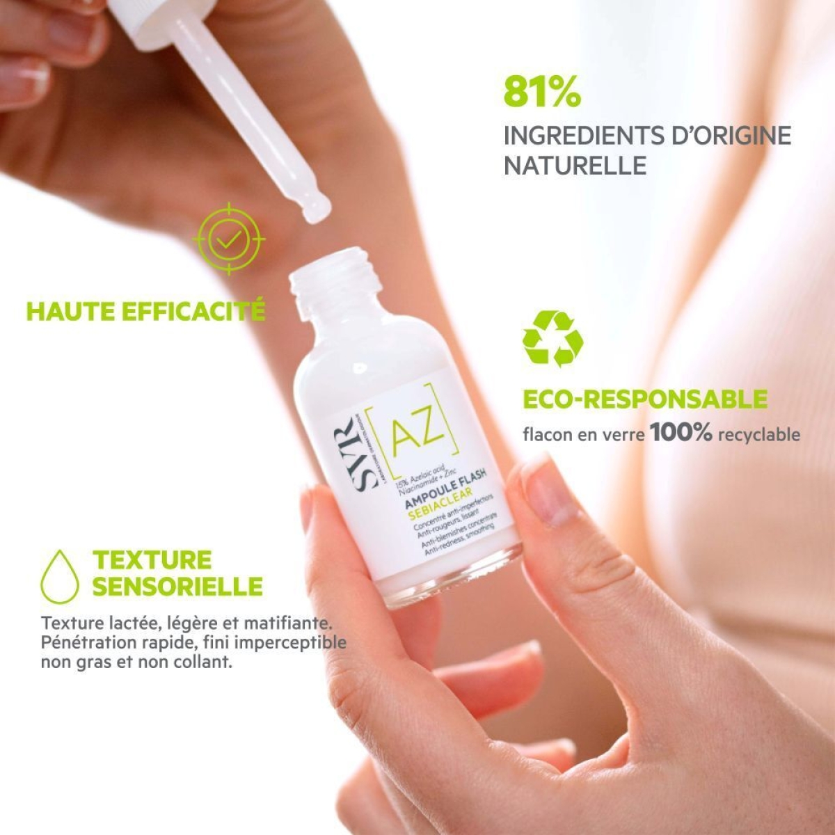 SVR AMPOULE AZ SEBIACLEAR AMPOULE FLASH 30 ML – Image 2