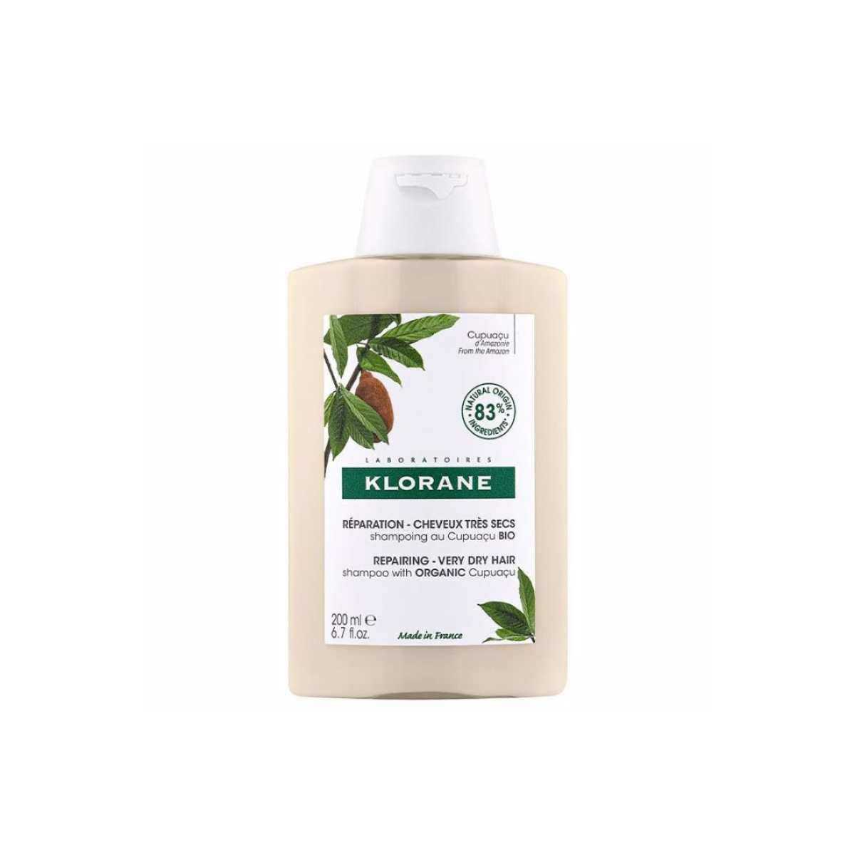 KLorane – Shampoing Réparation au Cupuaçu BIO – Cheveux très secs 200ml – Image 1