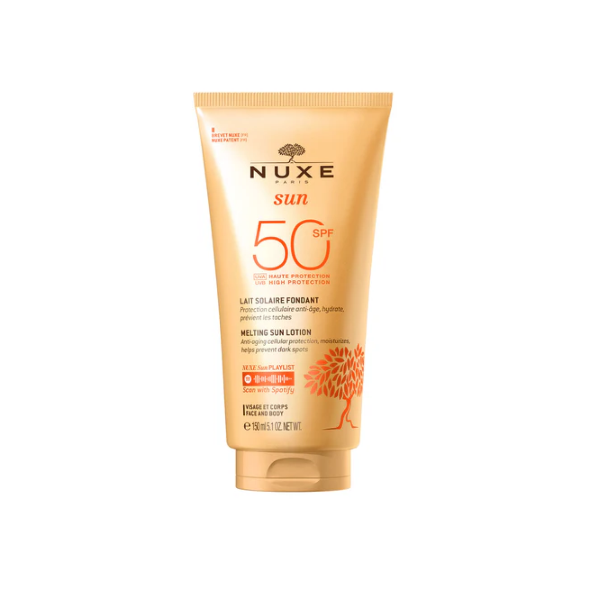 NUXE SUN SPF50+ LAIT SOLAIRE FONDANT 150 ML – Image 1