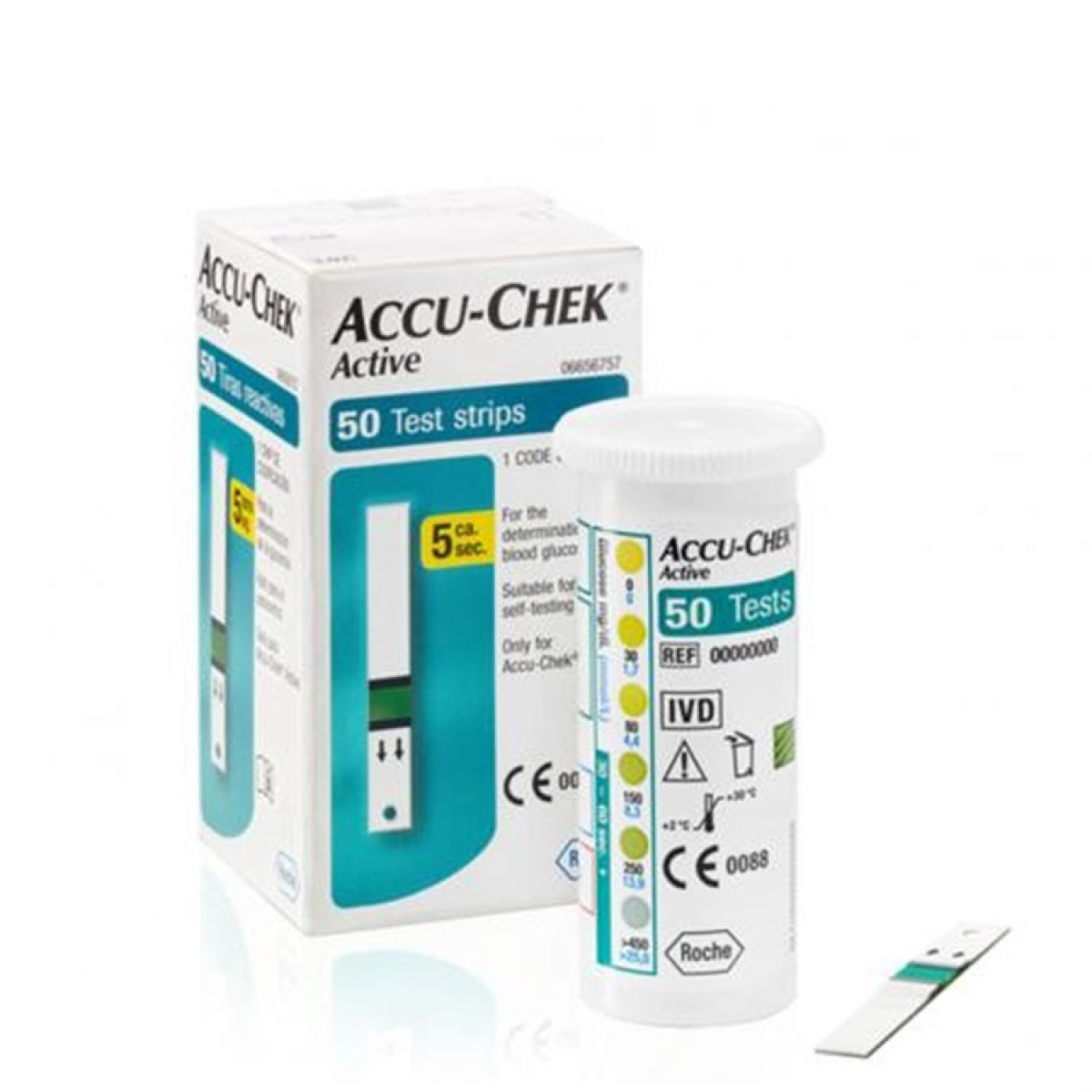 ACCU-CHECK ACCU CHEK ACTIVE TEST RAPIDE GLYCEMIE 50 BANDELETTES – Image 1