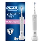 ORAL B BROSSE A DENT ELECTRIQUE VITALITY RECHARGEABLE SENSI ULTRATHIN 100 WHITE.