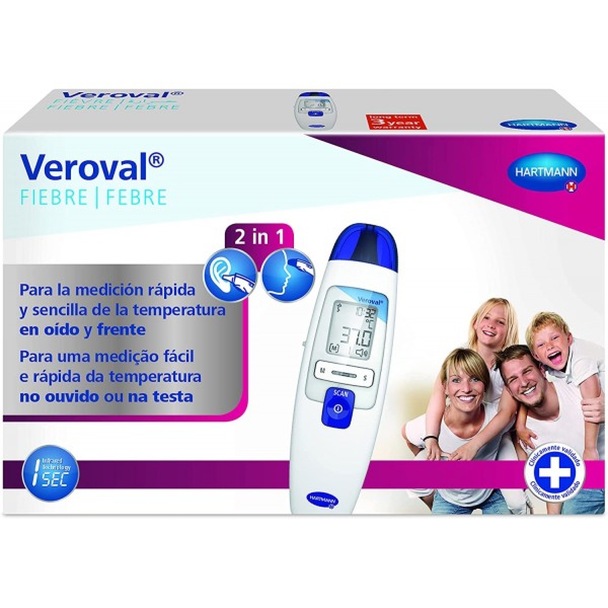 HARTMANN VEROVAL THERMOMETRE INFRAROUGE FIEVRE 2EN1 – Image 3