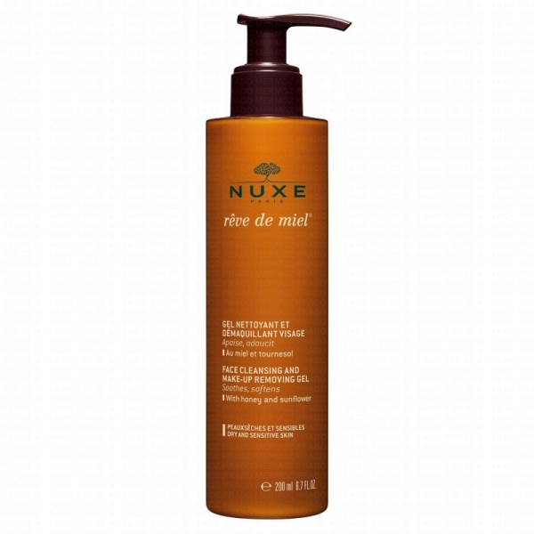 NUXE REVE DE MIEL GEL NETTOYANT DEMAQUILLANT VISAGE 200 ML