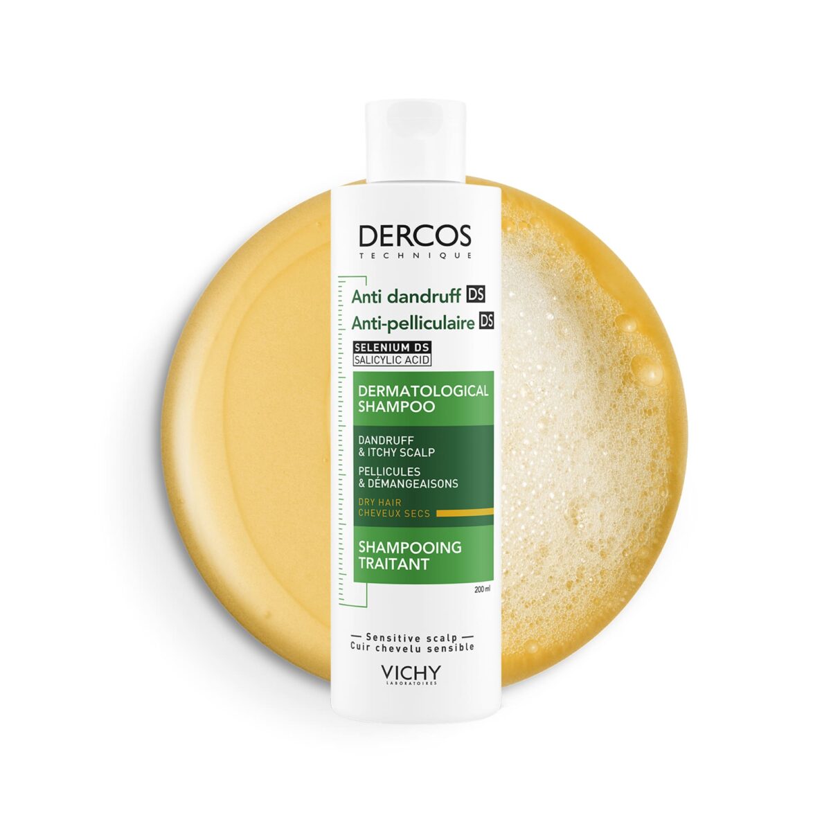 VICHY DERCOS SHP ANTI-PELLICULAIRE CHEVEUX SECS 200ML + SHP 50ML OFFERT PACK PROMO – Image 2