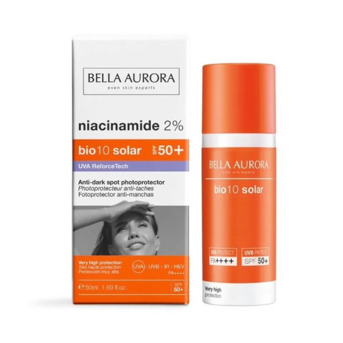 Bella Aurora Bio10 Solar Niacinamide 2% spf50+ 50ml – Image 1