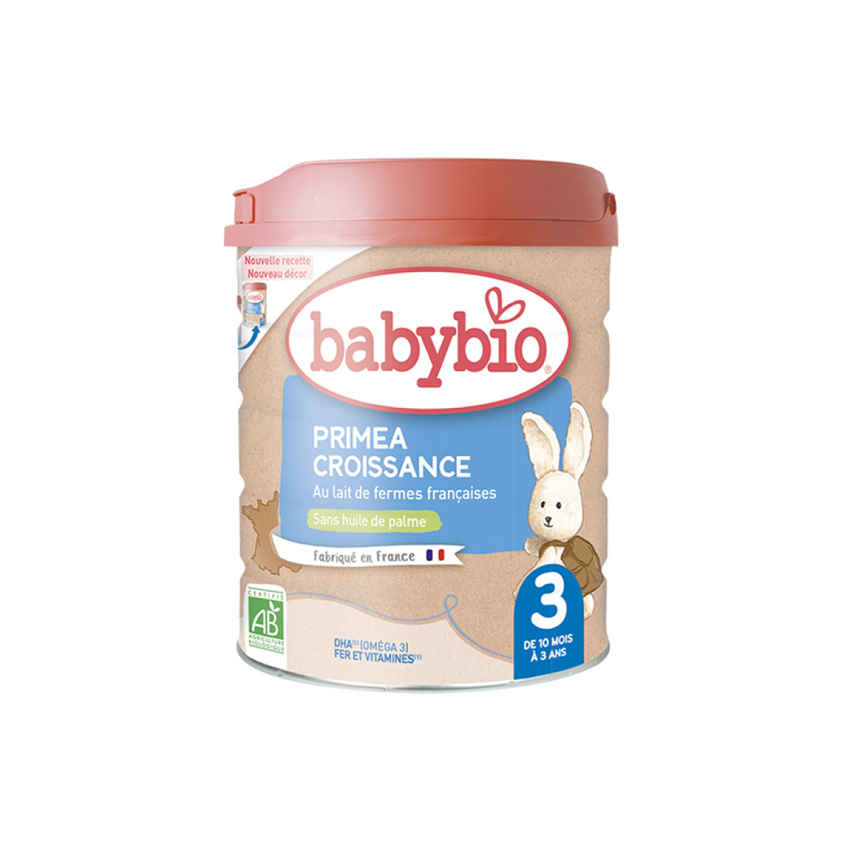 BABYBIO PRIMEA CROISSANCE Lait Infantile Bio 3ème Âge | 800 G – Image 1