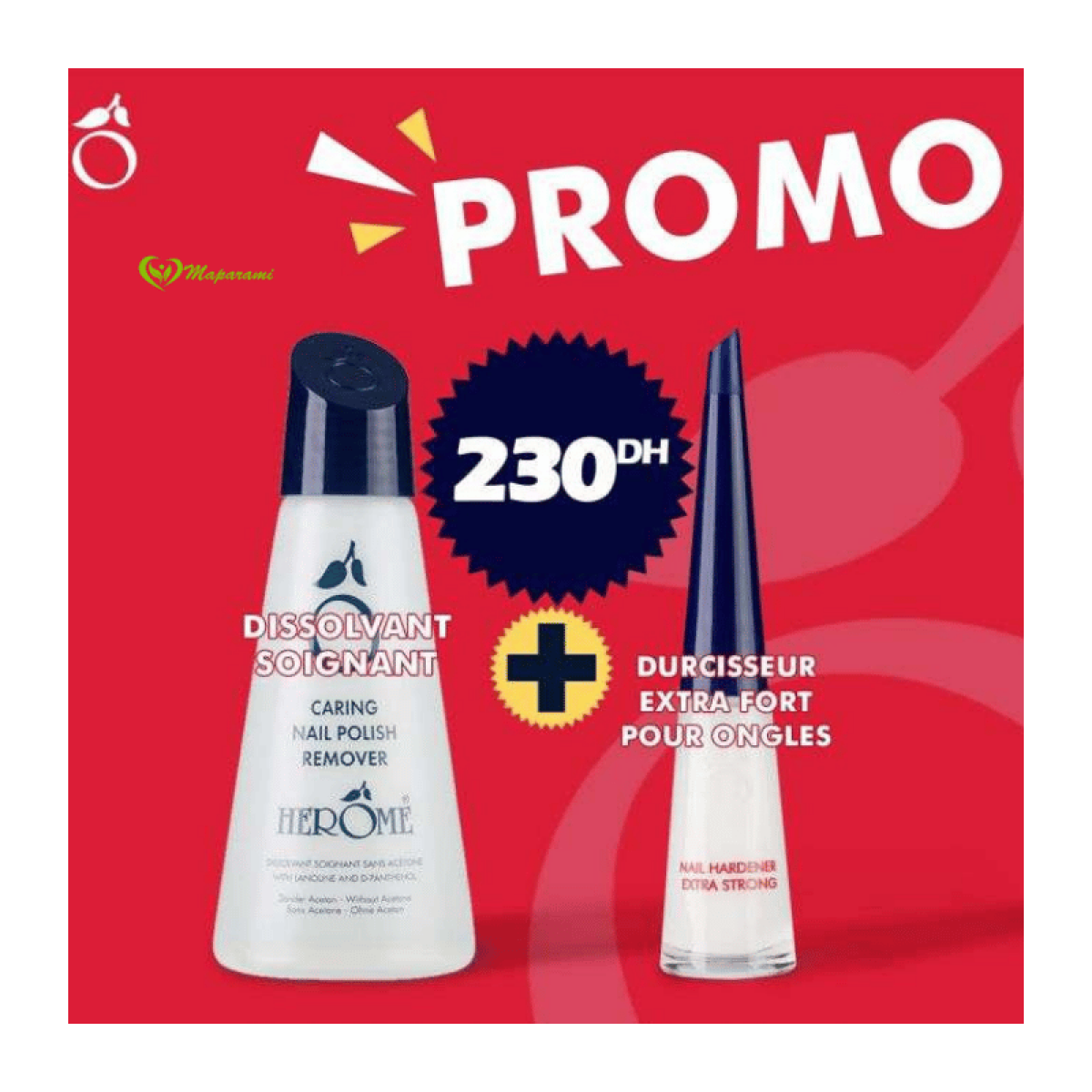 HEROME PACK DISSOLVANT SOIGNANT + DURCISSEUR EXTRA FORT POUR ONGLES – Image 1