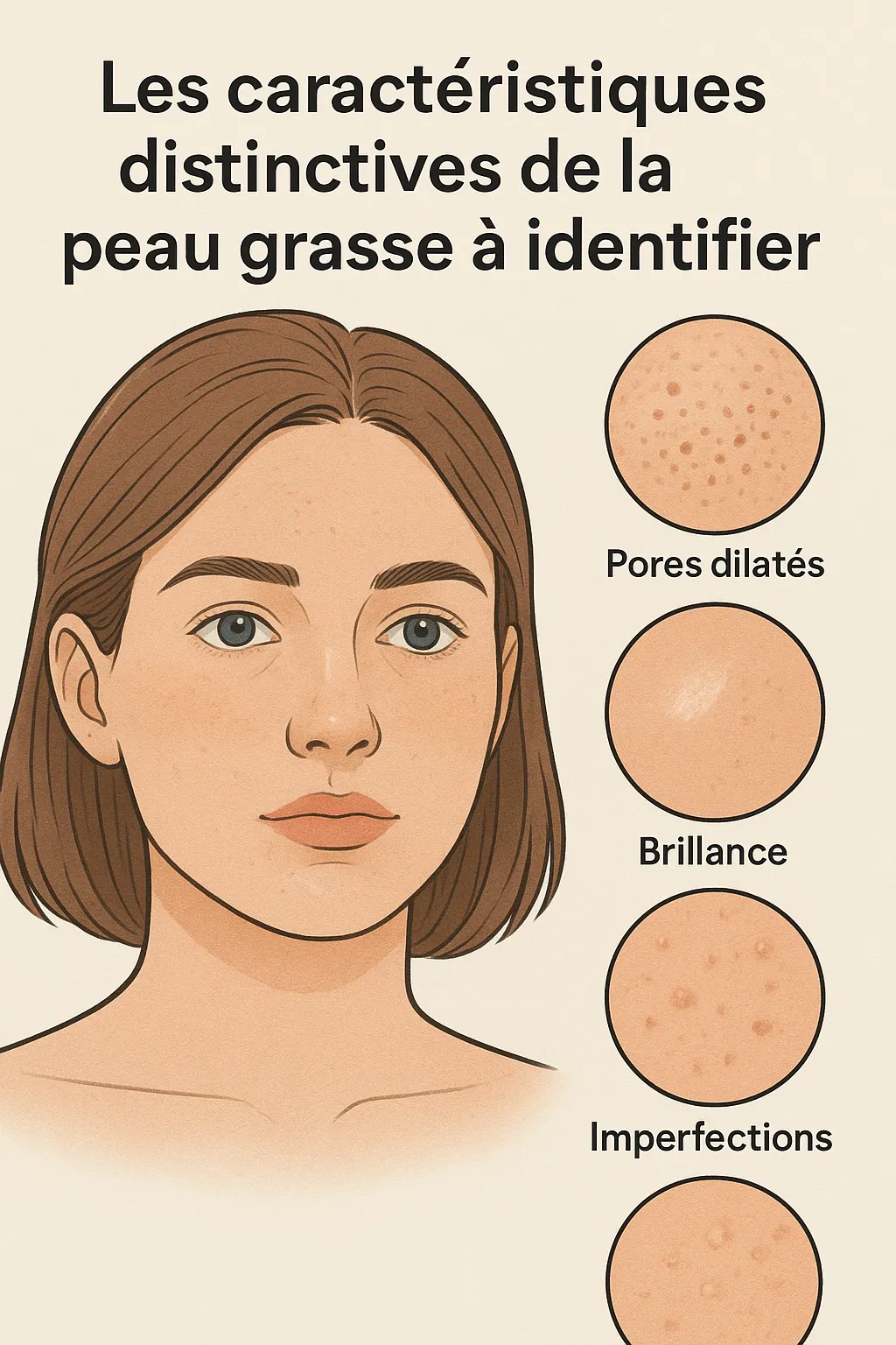 Les caractéristiques distinctives de la peau grasse à identifier