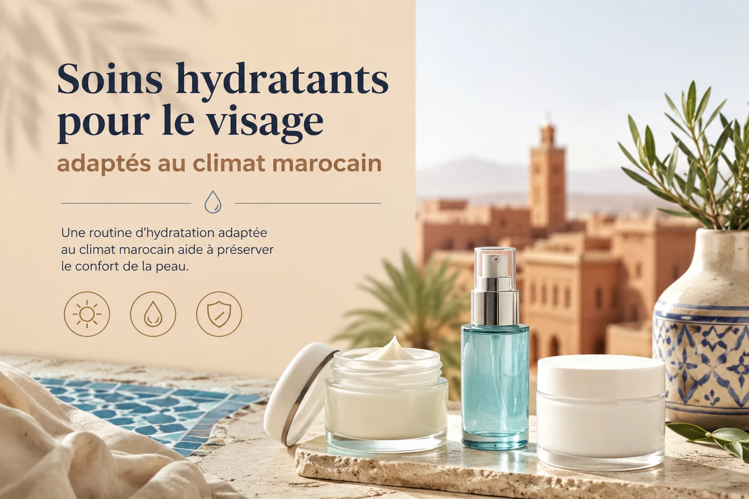 Soins hydratants pour le visage adaptés au climat marocain