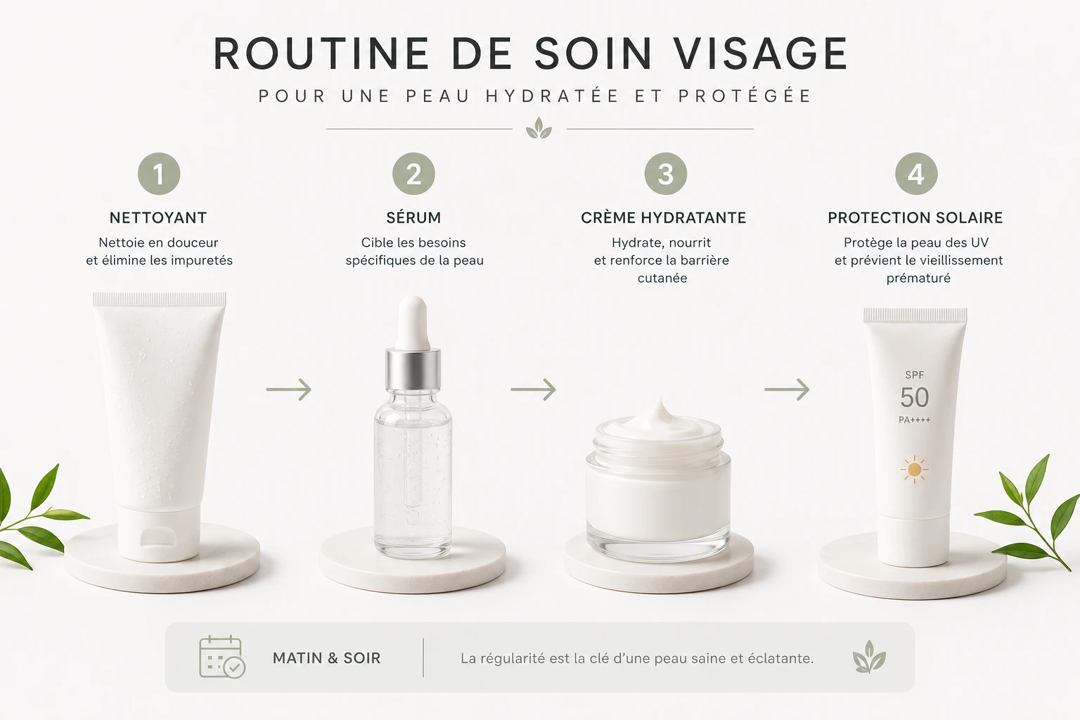 Routine de soin du visage pour une bonne hydratation quotidienne