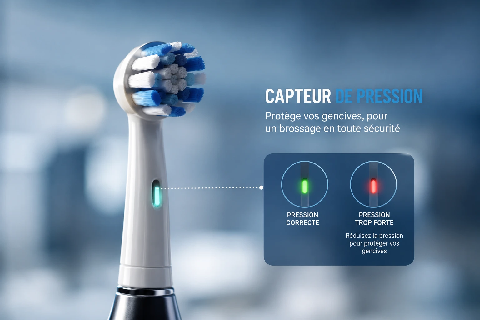 Capteur de pression d'une brosse à dents électrique Oral-B Pro 3