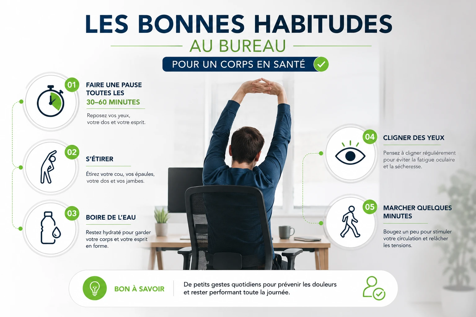 Conseils pratiques pour garder une bonne posture devant un ordinateur toute la journée