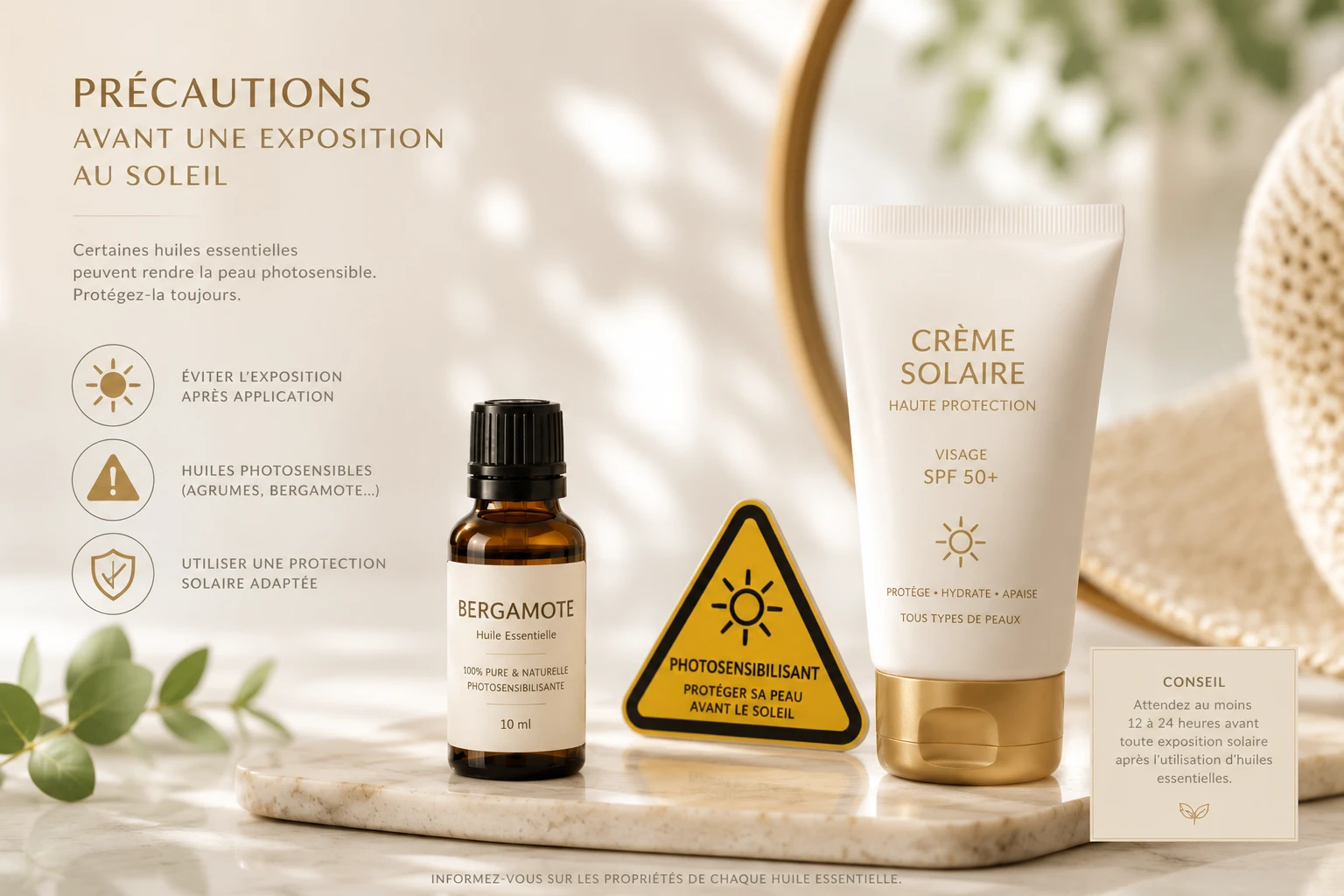 Précautions d'usage des huiles essentielles sur le visage