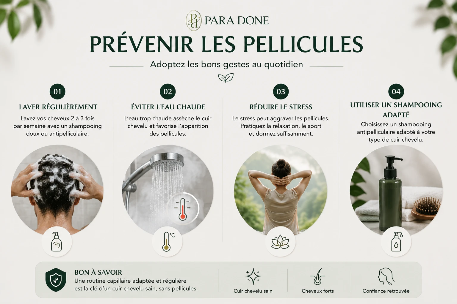 Conseils de prévention contre les pellicules chroniques